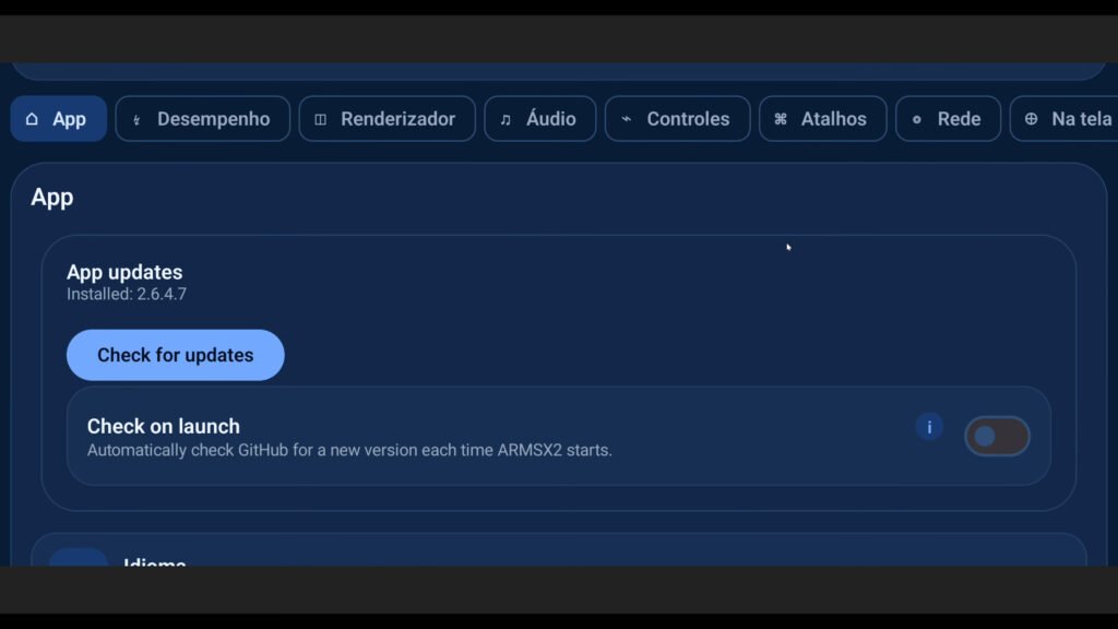 Atualizar ARMSX2 Android configurações