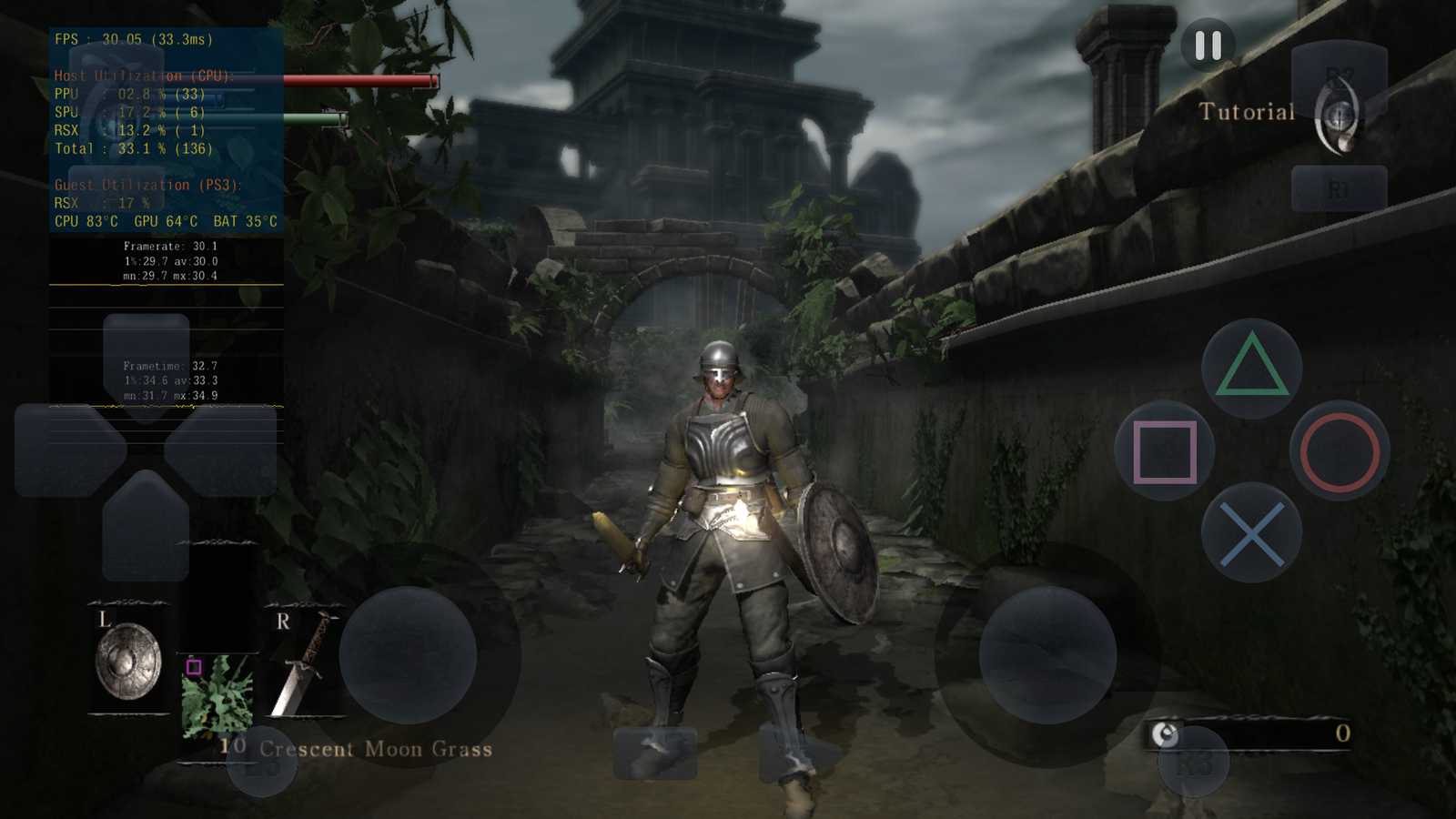 Demon's Souls conectado ao The Archstones no ARMSX3 1.0.5