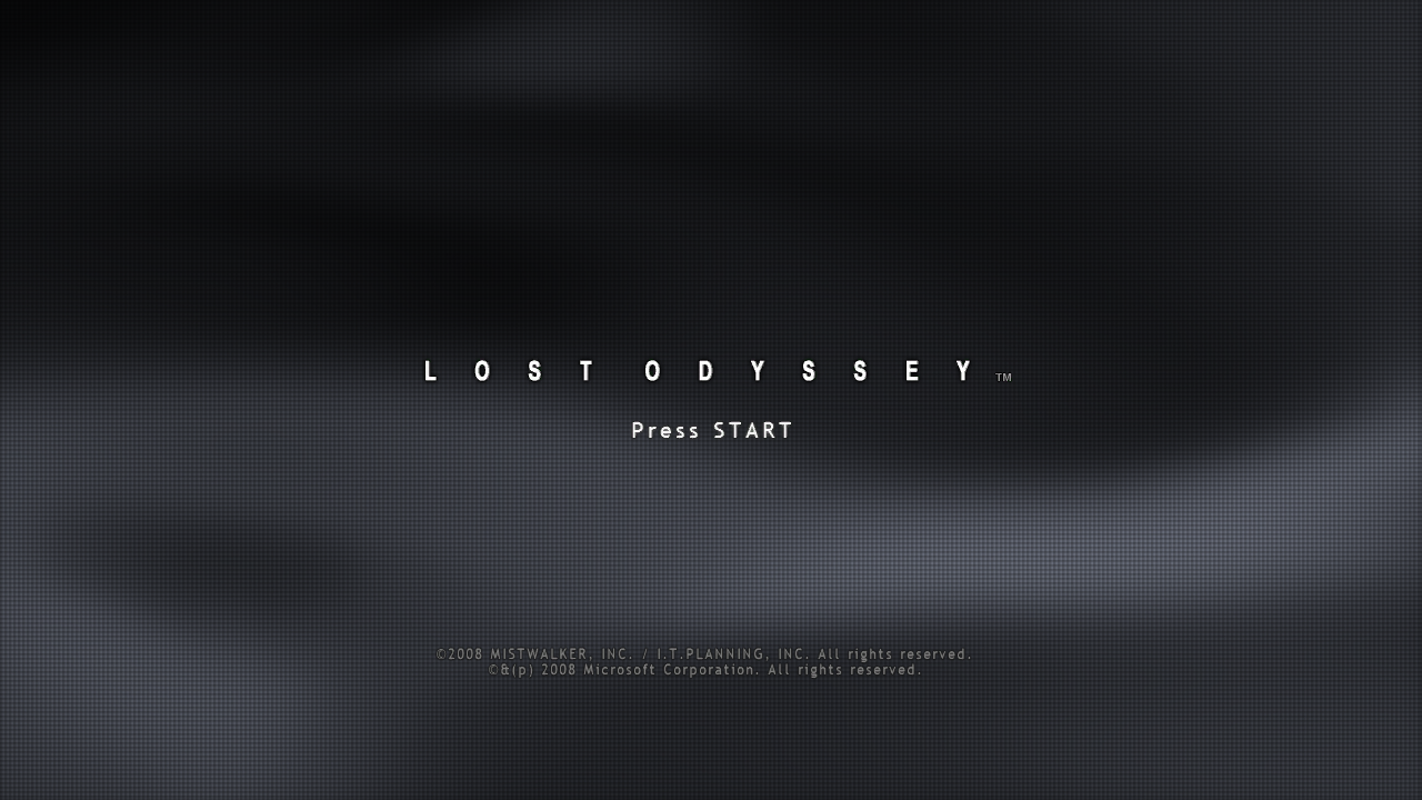 Lost Odyssey Recomp na tela inicial do port nativo para PC