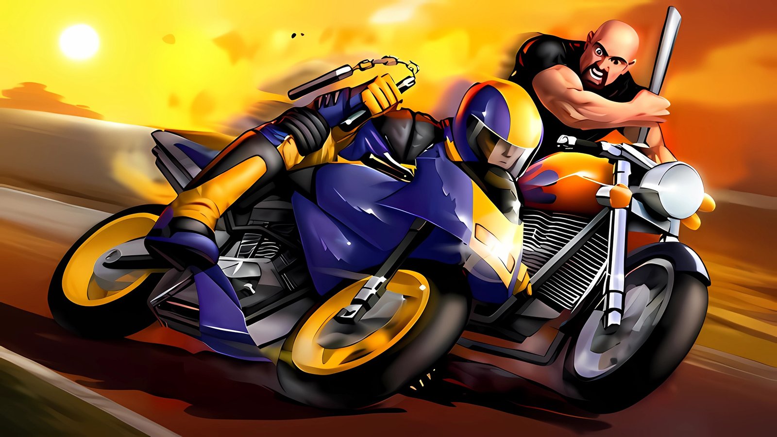 No momento, você está visualizando Road Rash 64 Recompiled 1.4.2 ganha itens de Mario Kart