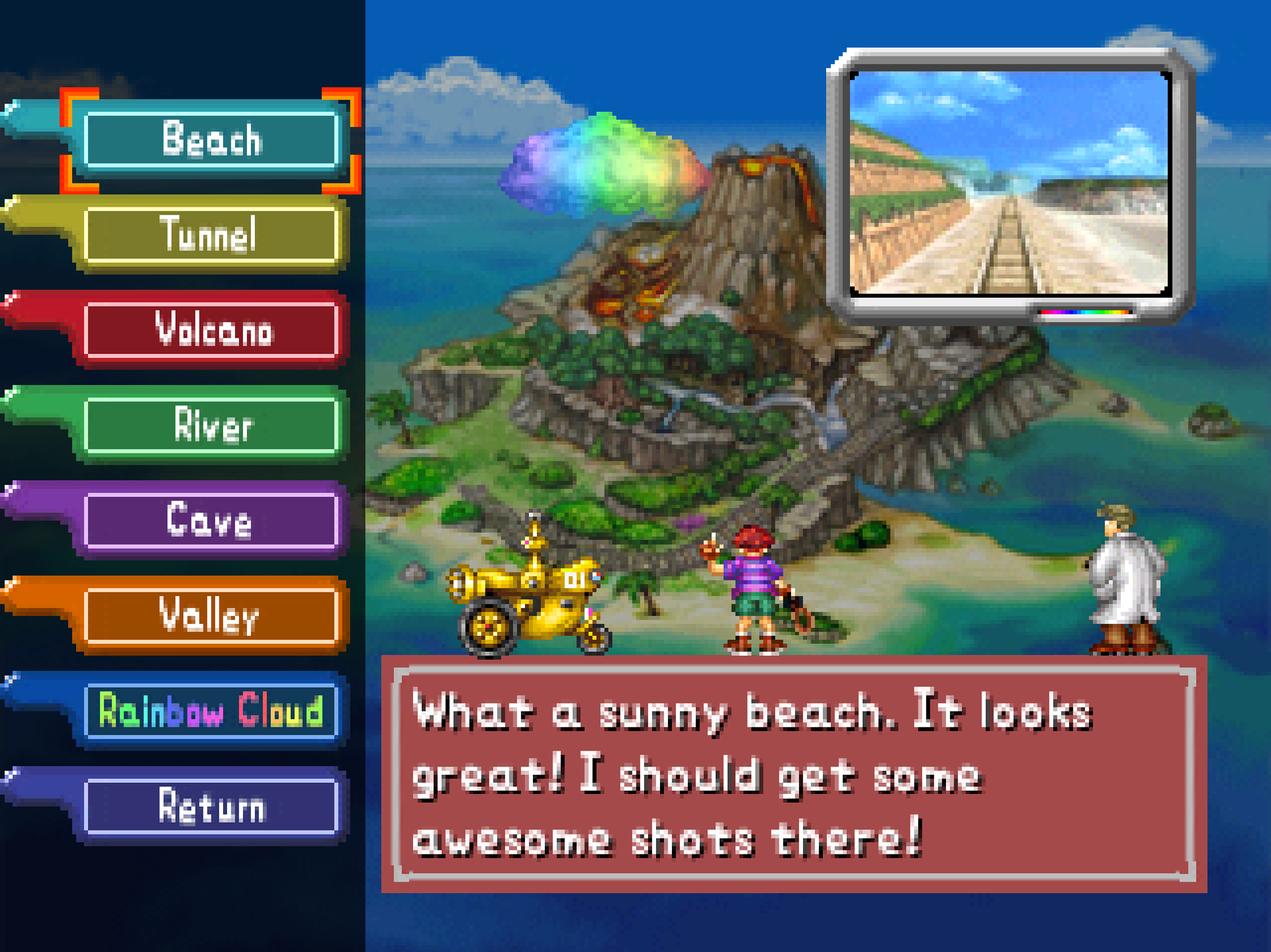 Tela de seleção das fases de Pokémon Snap Recompiled no PC