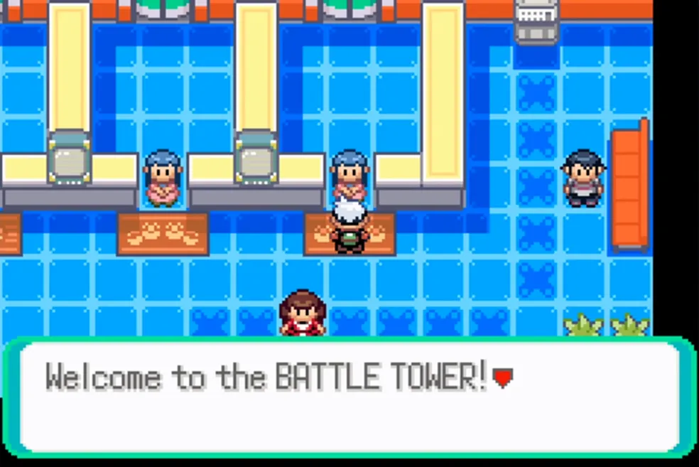 Battle Tower no Pokémon Emerald original de Game Boy Advance