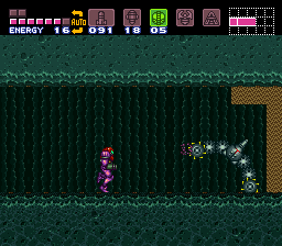 Exploração de Maridia em Super Metroid portado para C#