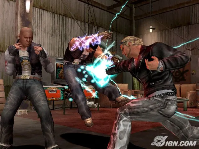 Urban Reign PS2 — personagens em confronto urbano