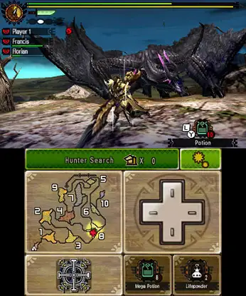 Captura de Monster Hunter 4 Ultimate original de Nintendo 3DS, segunda imagem da galeria oficial