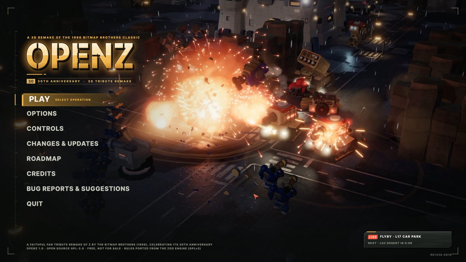 No momento, você está visualizando Z de 1996 ganha remake 3D gratuito OpenZ 1.0 para Windows