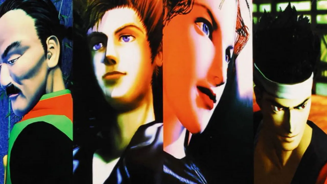 Virtua Fighter 2 arcade — retratos de quatro personagens originais