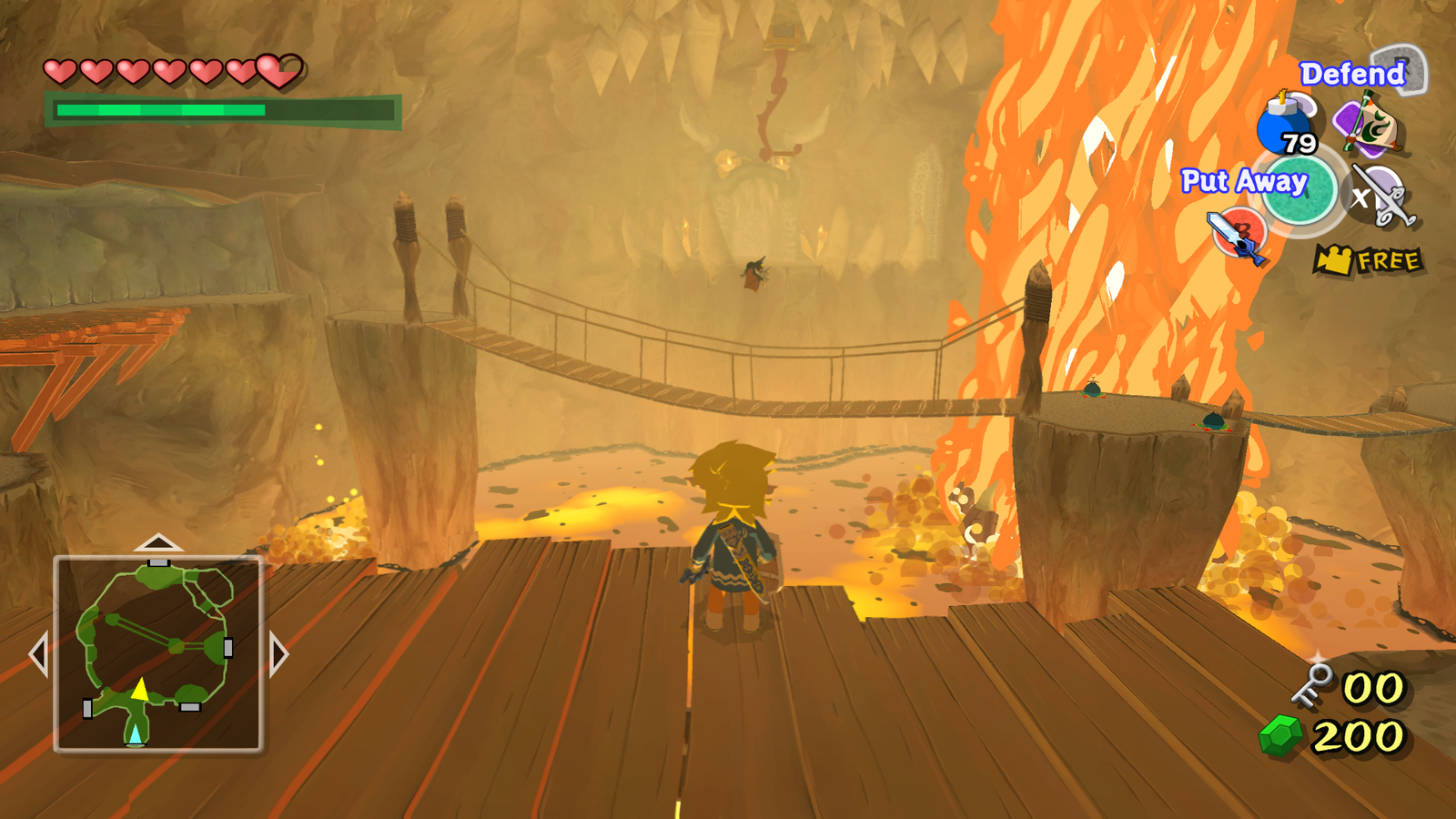 The Legend of Zelda The Wind Waker em gameplay de Dolphin com pacote visual de comunidade