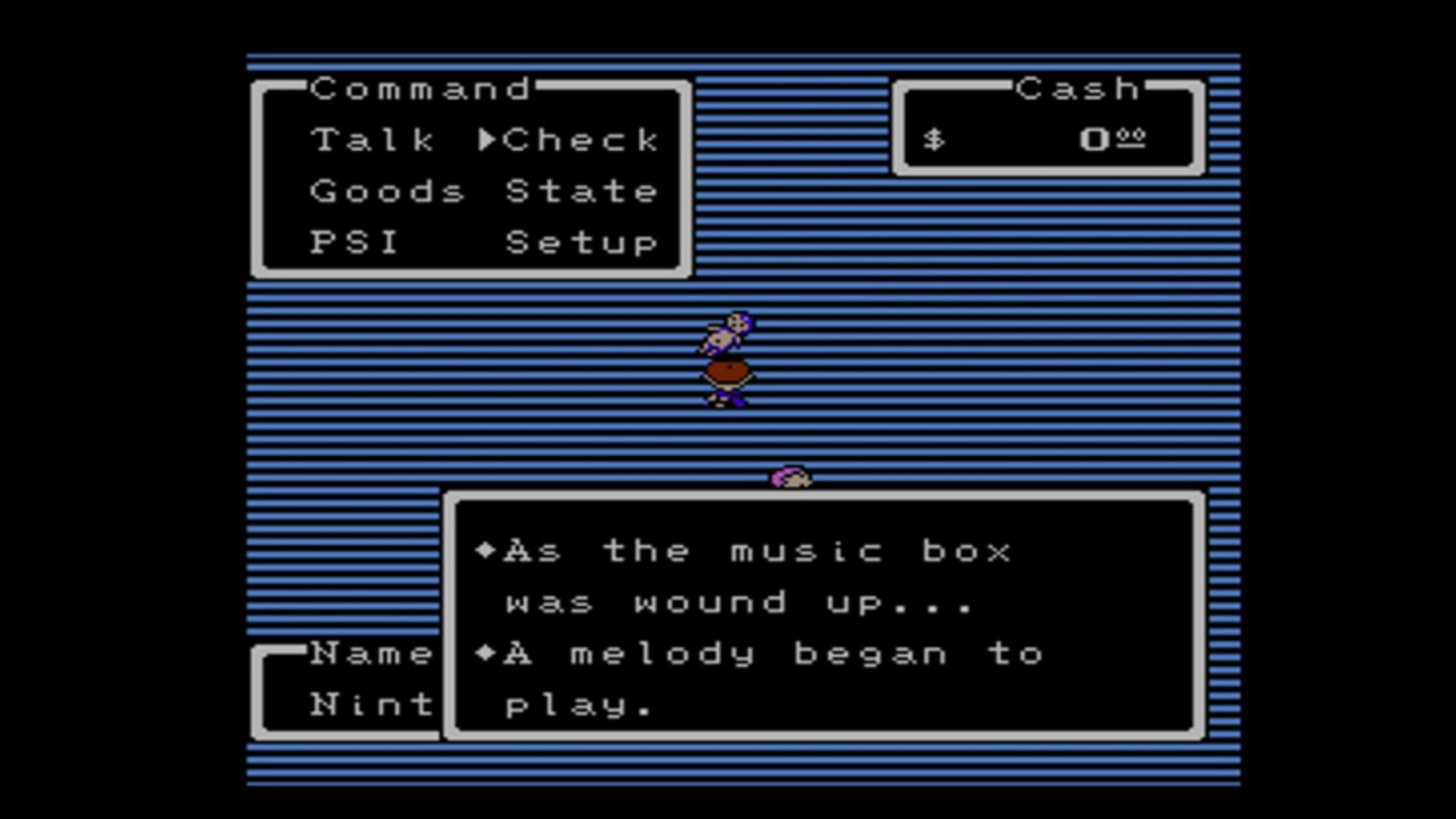 EarthBound Beginnings — captura do jogo original de NES