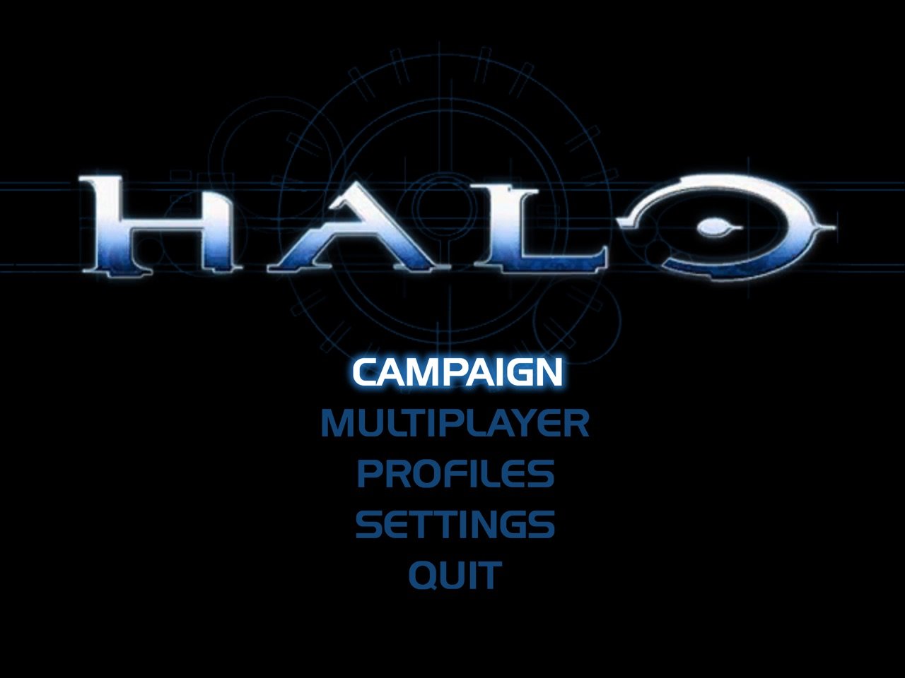 Menu do Halo Combat Evolved na adaptação para Apple Silicon macOS