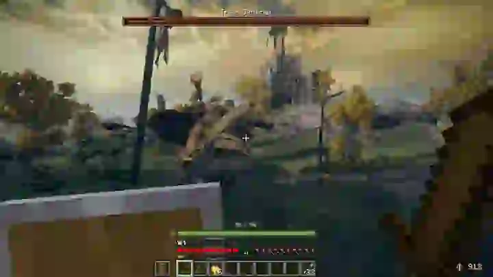 Jogador enfrenta inimigo de Elden Ring usando espada de Minecraft