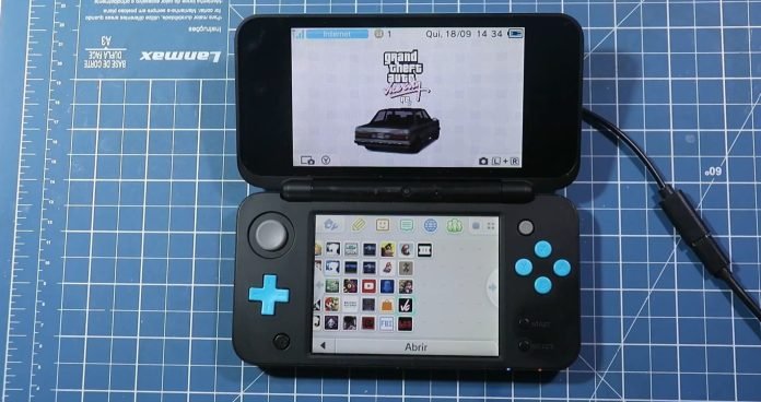 REGTA com GTA Vice City rodando no New Nintendo 3DS