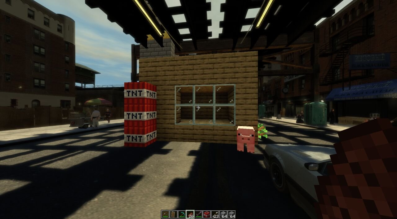 Leia mais sobre o artigo LibertyCraft coloca Minecraft dentro de GTA IV com física e combate integrados