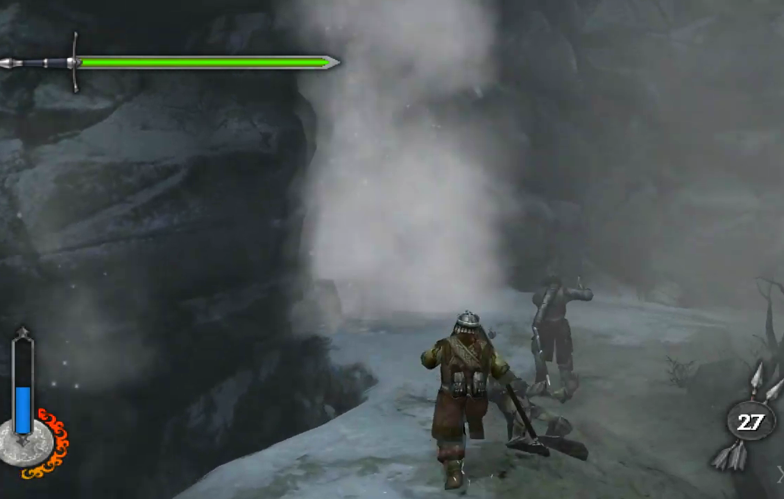 Cena de combate em The Lord of the Rings The Two Towers edição Xbox