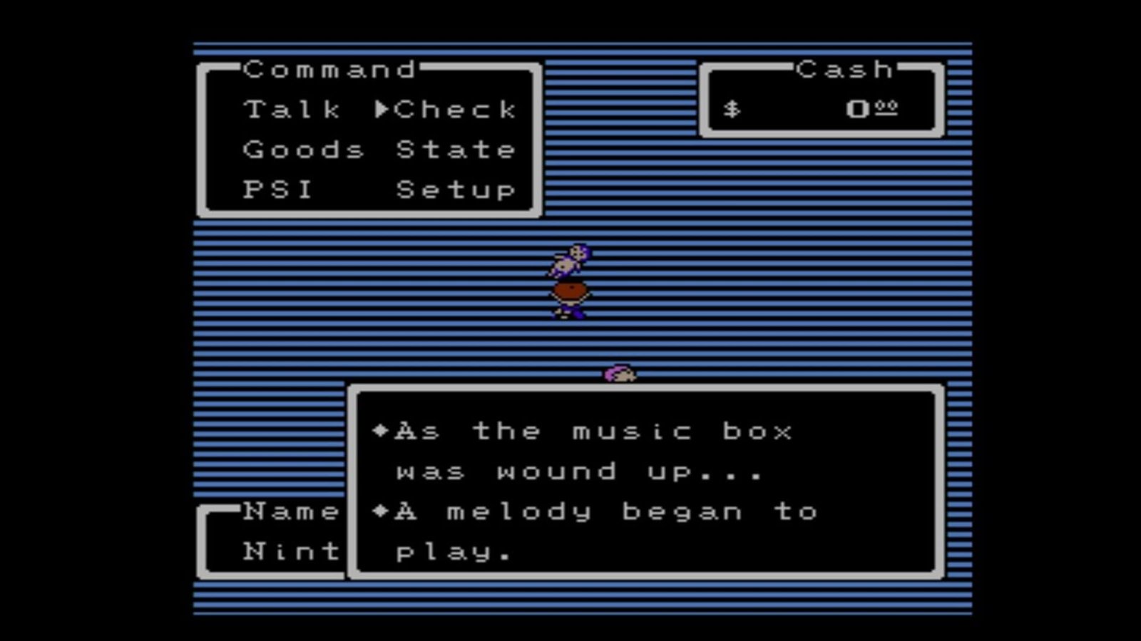 EarthBound Beginnings — captura do jogo original de NES