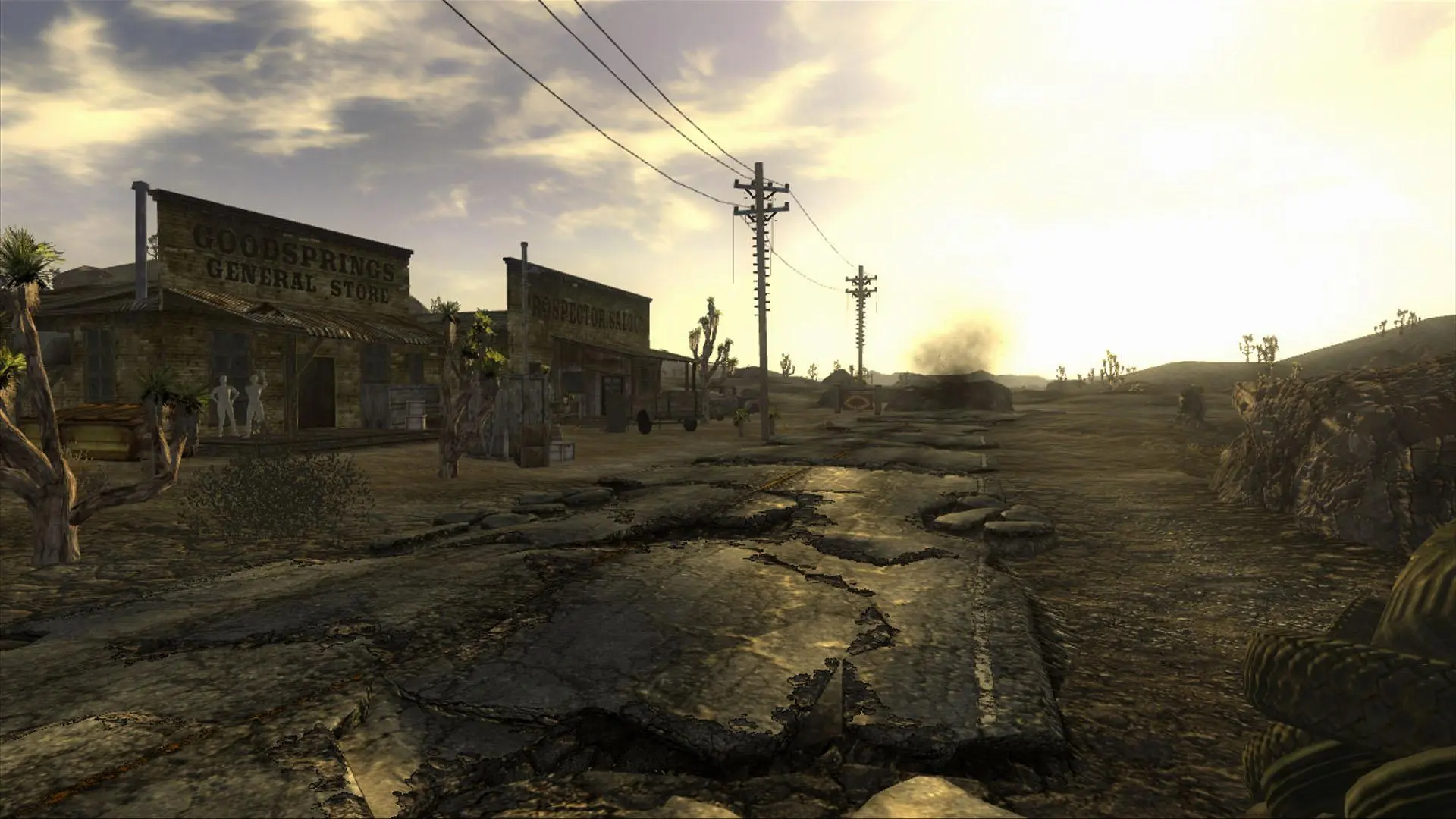 Fallout New Vegas Mac: Goodsprings no jogo original como contexto do projeto
