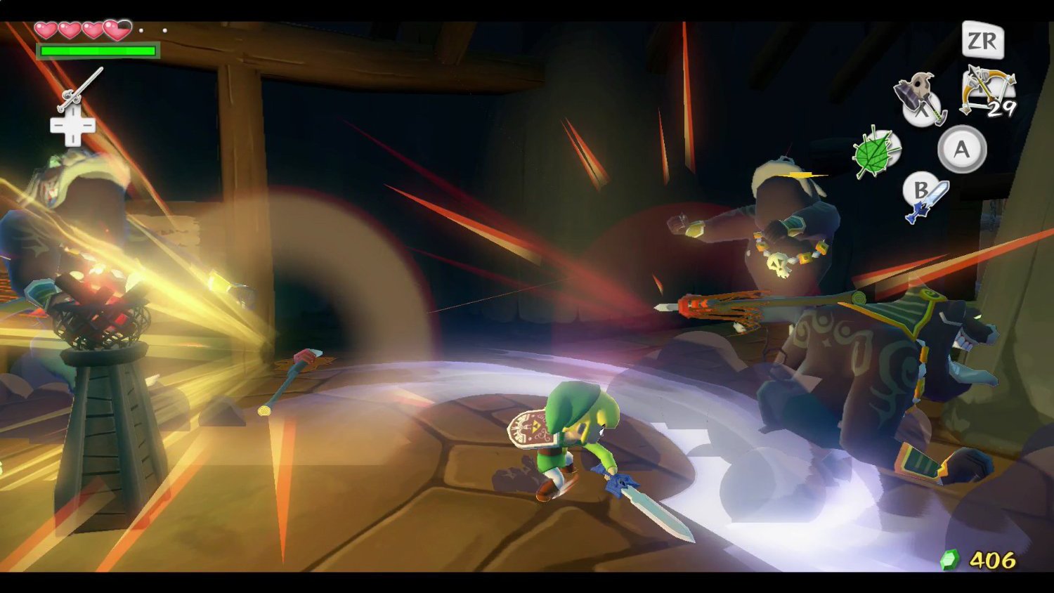 Link luta em Wind Waker HD, jogo cuja recompilação foi atualizada para versão 0.2.12